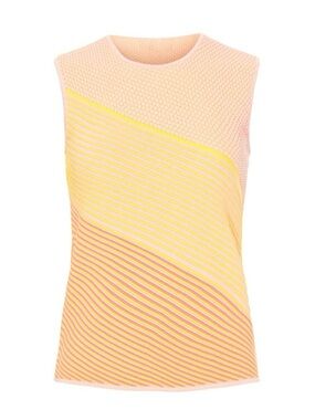Saunders Collective Biyah Knit Preppy Sleeveless Crewneck Top Women’s Small